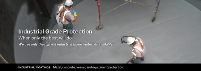 Industrial Coatings: Metal, concrete, vessel, and equipment protection